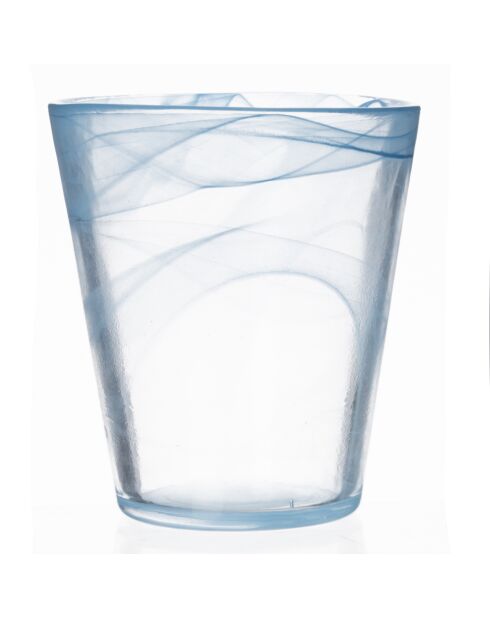 6 hellblaue Wassergläser - 25 cl