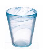 6 lichtblauwe waterglazen - 25 cl