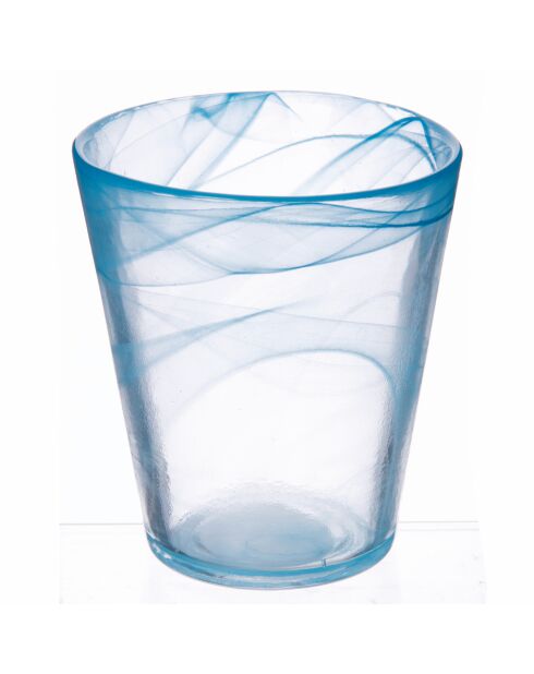 6 hellblaue Wassergläser - 25 cl