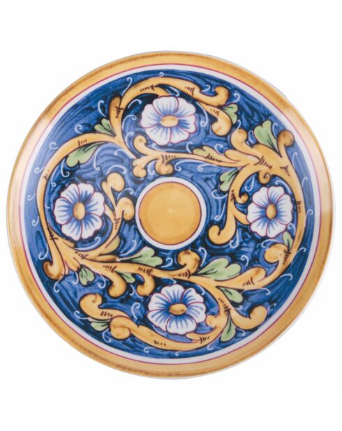 6 platos de fruta de porcelana siciliana multicolor