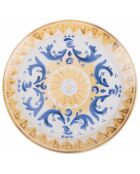 6 mehrfarbige Obstteller aus sizilianischem Porzellan