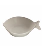 Assiette à soupe de poisson Kos blanche - 20x17x6 cm