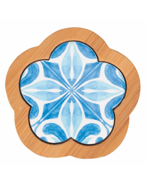 6 blauwe Aquazul keramische tegels - 10x9.5 cm