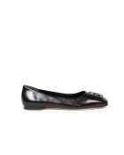 Ballerines en Cuir Géorgie noires