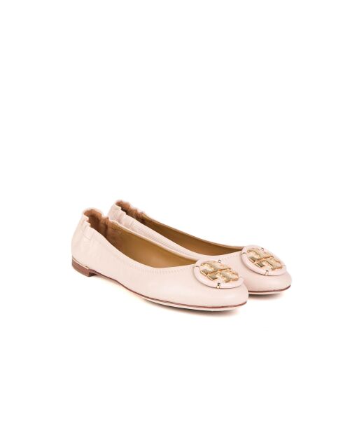 Ballerines en Cuir multi-logos rose clair