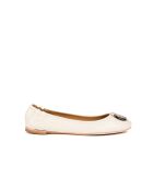 Ballerines en Cuir multi-logos crème