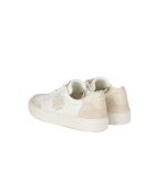 Baskets en Cuir blocs de couleur blanc/beige