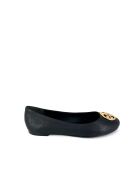 Ballerines en Cuir  Chelsea Flat noir/doré