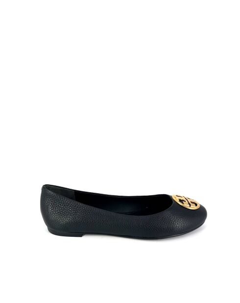 Ballerines en Cuir  Chelsea Flat noir/doré