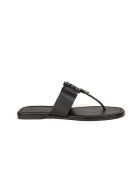 Sandali bassi in pelle nera Georgia