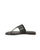 Sandali bassi in pelle nera Georgia