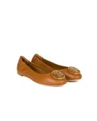 Ballerines en Cuir multi-logos camel