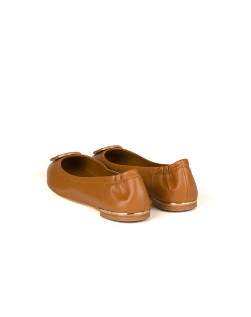 Ballerines en Cuir multi-logos camel