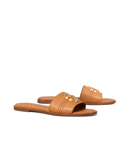 Sandale en Cuir Everly Slide marron