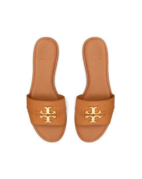 Sandale en Cuir Everly Slide marron