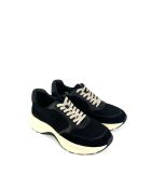 Zwarte leren sneakers