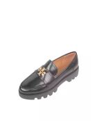 Mocassins épais en Cuir Mini Everly noirs