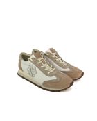 Sneakers aus Nylon im Vintage-Look in Weiß/Cremefarben/Lino/Taupe