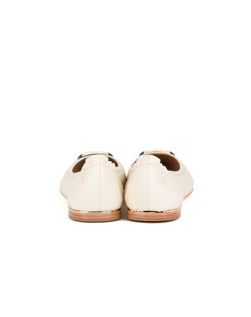 Ballerines en Cuir multi-logos crème