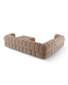 Maurice Modulares rechtes Panorama-Ecksofa aus dunkelbeigem Samt - 335x245x70 cm