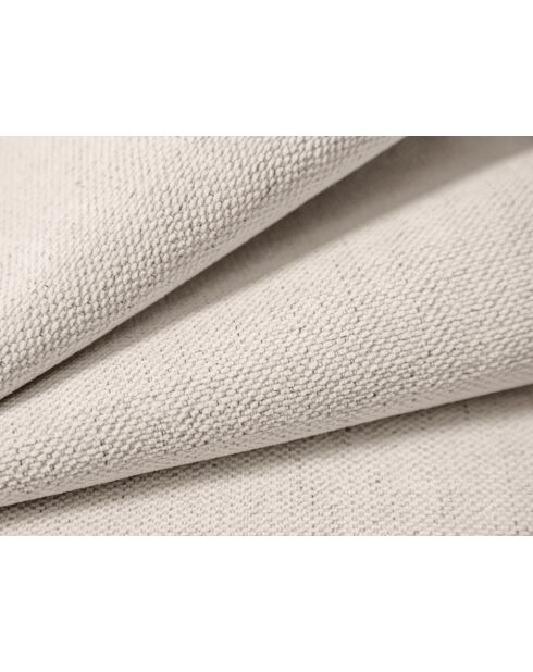 Cama cómoda Cameron de terciopelo beige con cabecero - 226x186x95 cm