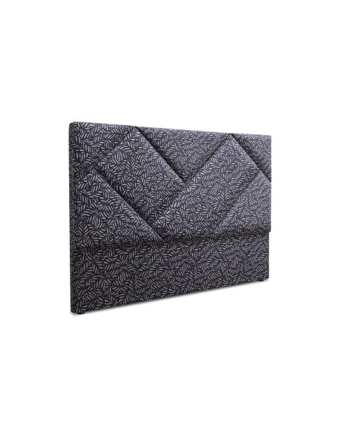 Alpilles Kopfteil aus Samt mit marineblauem Muster - 160x8x120 cm