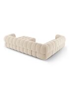 Hellbeiges Maurice Velvet Modulares Panorama-Ecksofa rechts - 335x245x70 cm
