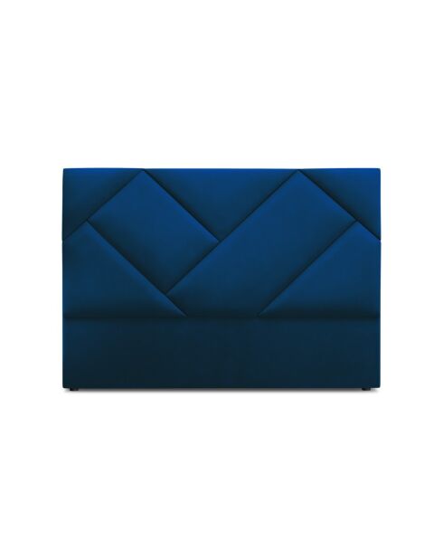 Cabecero Alpilles de terciopelo azul real - 200x8x120 cm