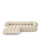 Maurice Modulares rechtes Ecksofa aus Samt hellbeige - 270x165x70 cm