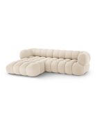 Maurice Modulares rechtes Ecksofa aus Samt hellbeige - 270x165x70 cm