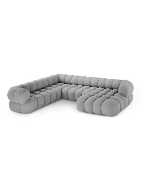 Maurice hellgraues modulares Panorama-Ecksofa rechts - 335x245x70 cm
