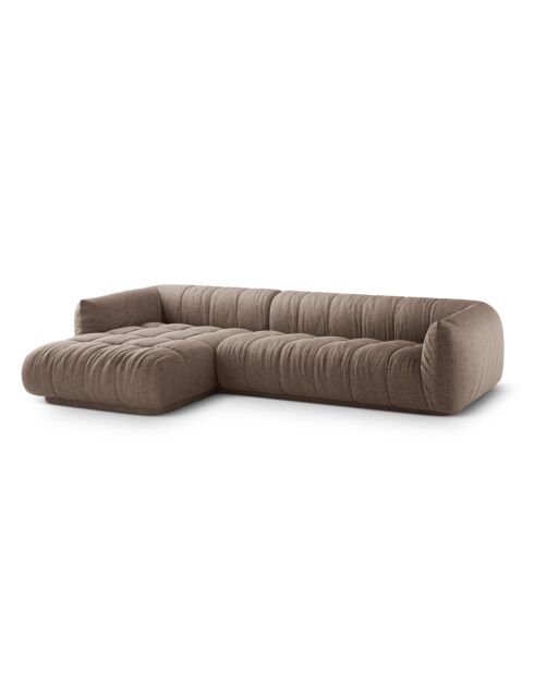 Julia Cappuccino modulares rechtes Ecksofa - 295x170x68 cm