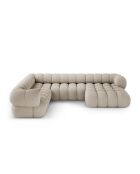 Modulares linkes Panorama-Ecksofa Maurice dunkelbeige - 335x245x70 cm