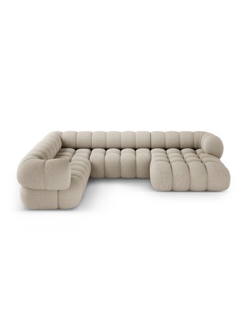 Modulares linkes Panorama-Ecksofa Maurice dunkelbeige - 335x245x70 cm