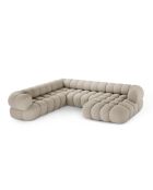 Modulares linkes Panorama-Ecksofa Maurice dunkelbeige - 335x245x70 cm
