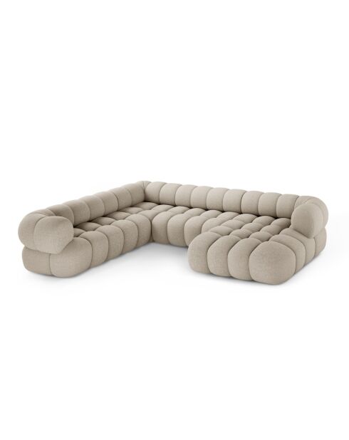 Modulares linkes Panorama-Ecksofa Maurice dunkelbeige - 335x245x70 cm