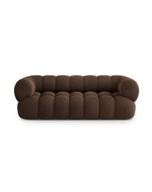 Sofa van chocoladefluweel Maurice - 210x95x70 cm