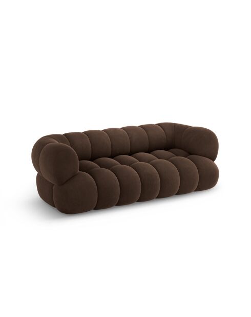 Sofa van chocoladefluweel Maurice - 210x95x70 cm