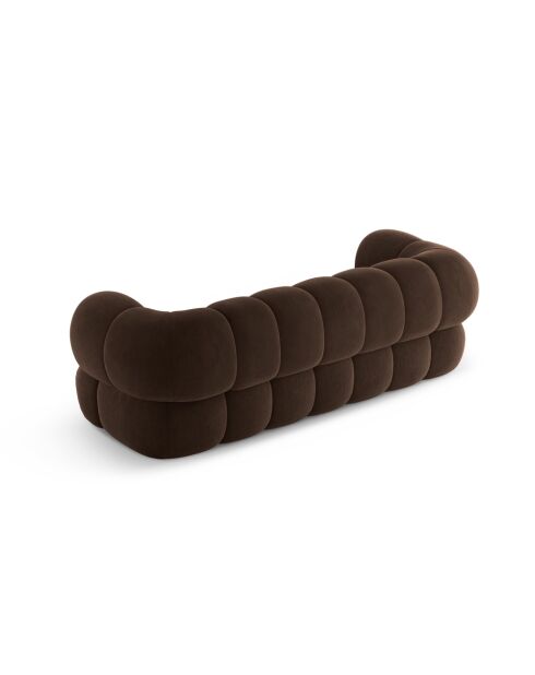 Sofa van chocoladefluweel Maurice - 210x95x70 cm