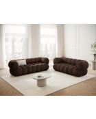 Sofa van chocoladefluweel Maurice - 210x95x70 cm