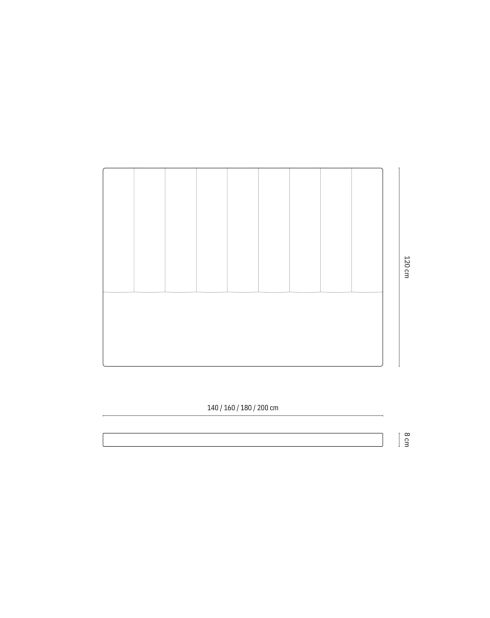 Camargue fluwelen hoofdbord met tropisch patroon - 160x8x120 cm