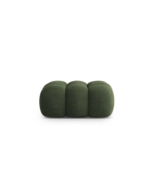 Pouf velours Maurice vert - 95x95x40 cm