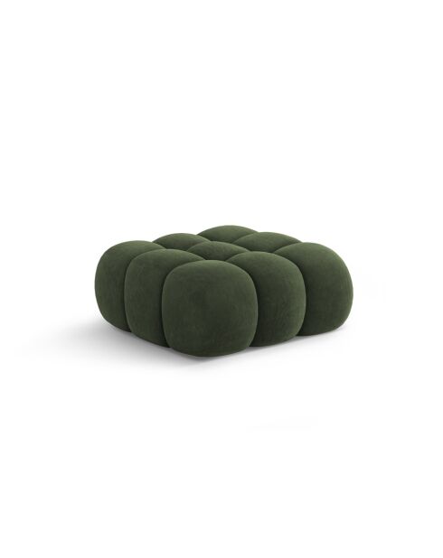 Pouf velours Maurice vert - 95x95x40 cm
