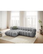 Maurice modulares linkes Ecksofa hellgrau - 270x165x70 cm