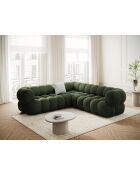 Maurice grünes modulares Ecksofa aus Samt - 245x245x70 cm
