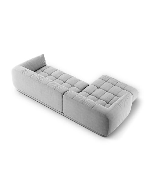 Julia modulares rechtes Ecksofa hellgrau - 295x170x68 cm