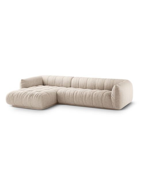 Julia beigefarbenes modulares rechtes Ecksofa - 295x170x68 cm