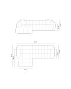 Julia beigefarbenes modulares rechtes Ecksofa - 295x170x68 cm