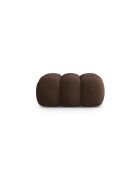 Pouf velours Maurice chocolat - 95x95x40 cm