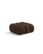 Pouf velours Maurice chocolat - 95x95x40 cm